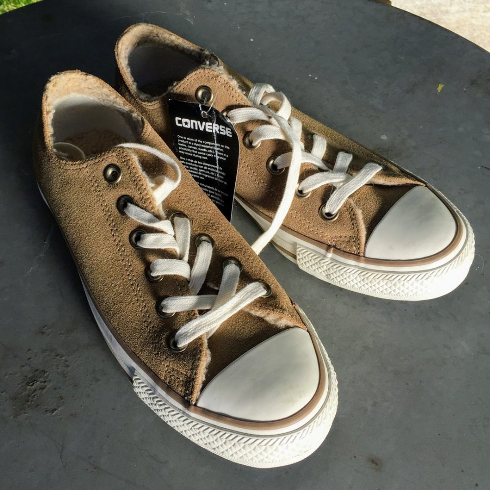 Fur-lined Converse All Stars